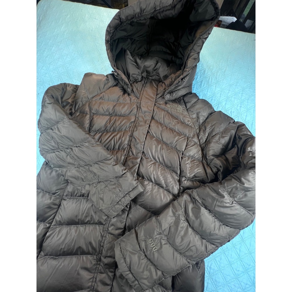 The North Face Metropolis 600 Fill Down Parka Black Hooded Puffer Coat Womens L